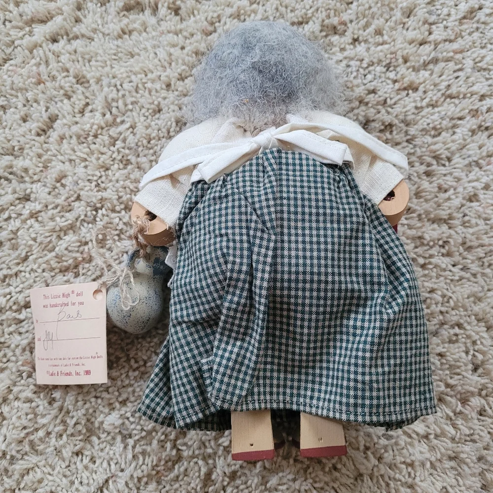 Lizzie High Vintage Collectible Wooden Santa & Mrs. Clause Christmas Decoration